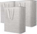 Laundry Hamper 3 Pack Large Collapsible Baskets - Sturdy 125L Hampers