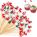YINCL 100 Christmas Cocktail Picks - Festive Appetizer Skewers