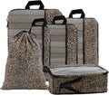U+U 6 Set Compression Packing Cubes - Space Saving Travel Organizer