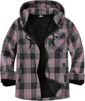 Men's Flannel Plaid Jacket Sherpa Lined Hoodie - Warm Everyday Coat