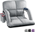 Wide Stadium Seat with Armrests and Cushion - Reclining Bleacher Chair