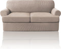 PrinceDeco T Cushion Loveseat Slipcover 3 Piece Sofa Cover - Washable