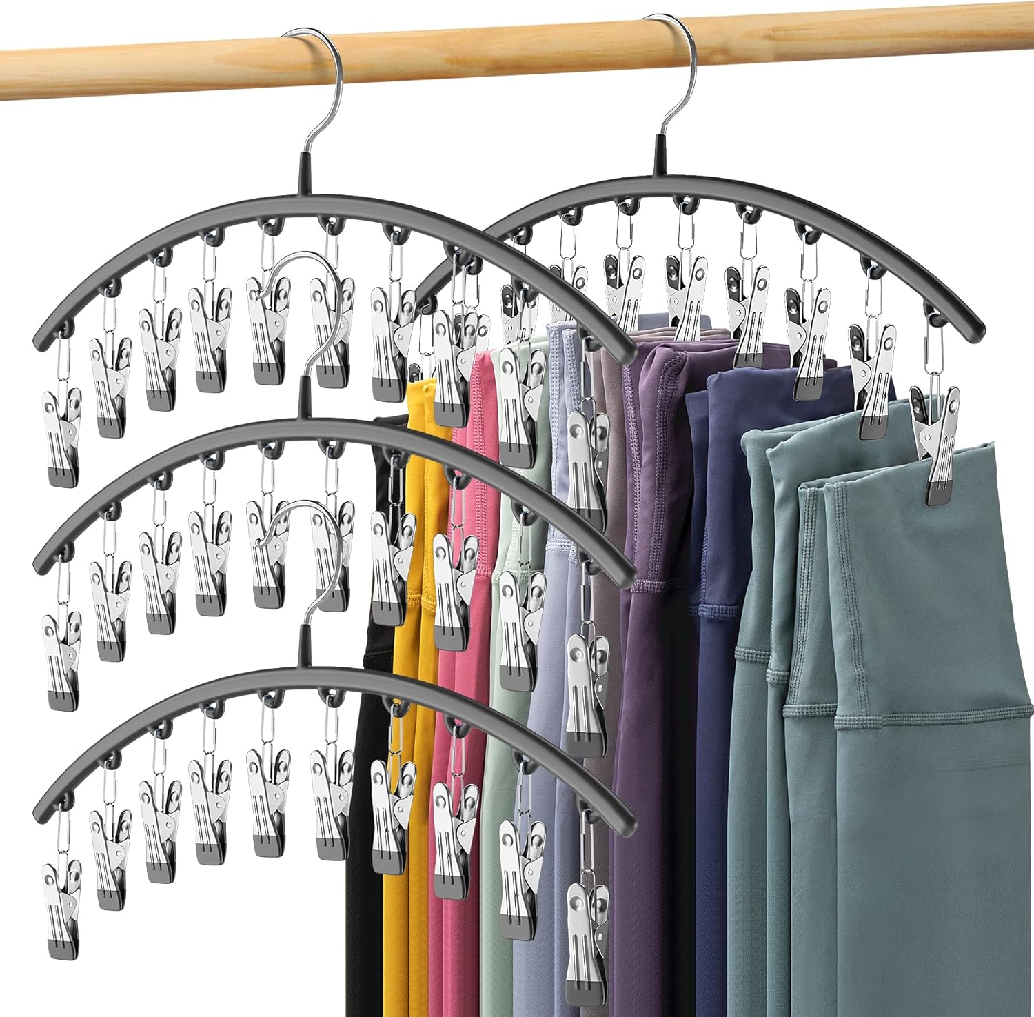 Legging Organizer for Closet - Space Saving Hangers 4 Pack