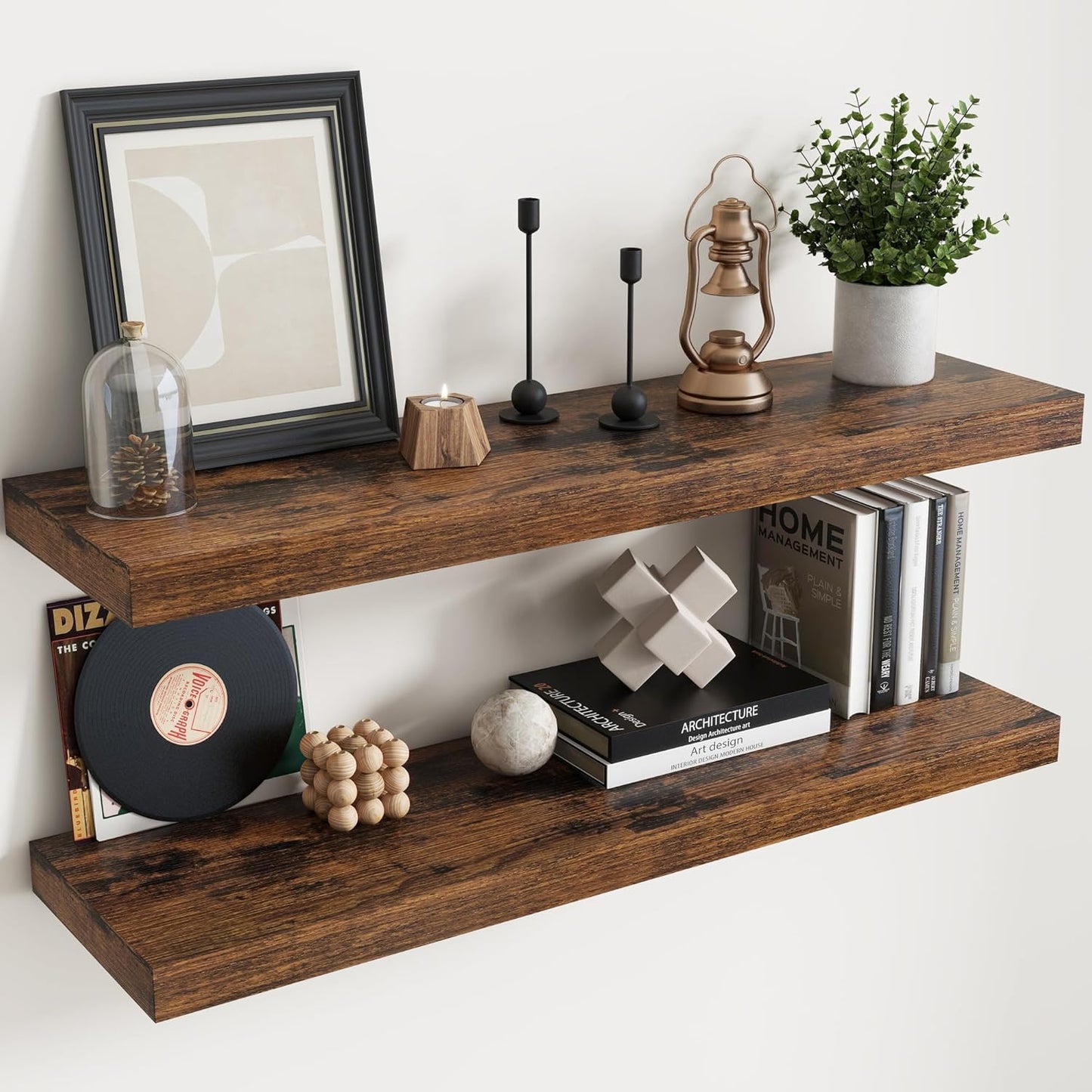 Floating Shelves for Wall with Invisible Brackets for Storage