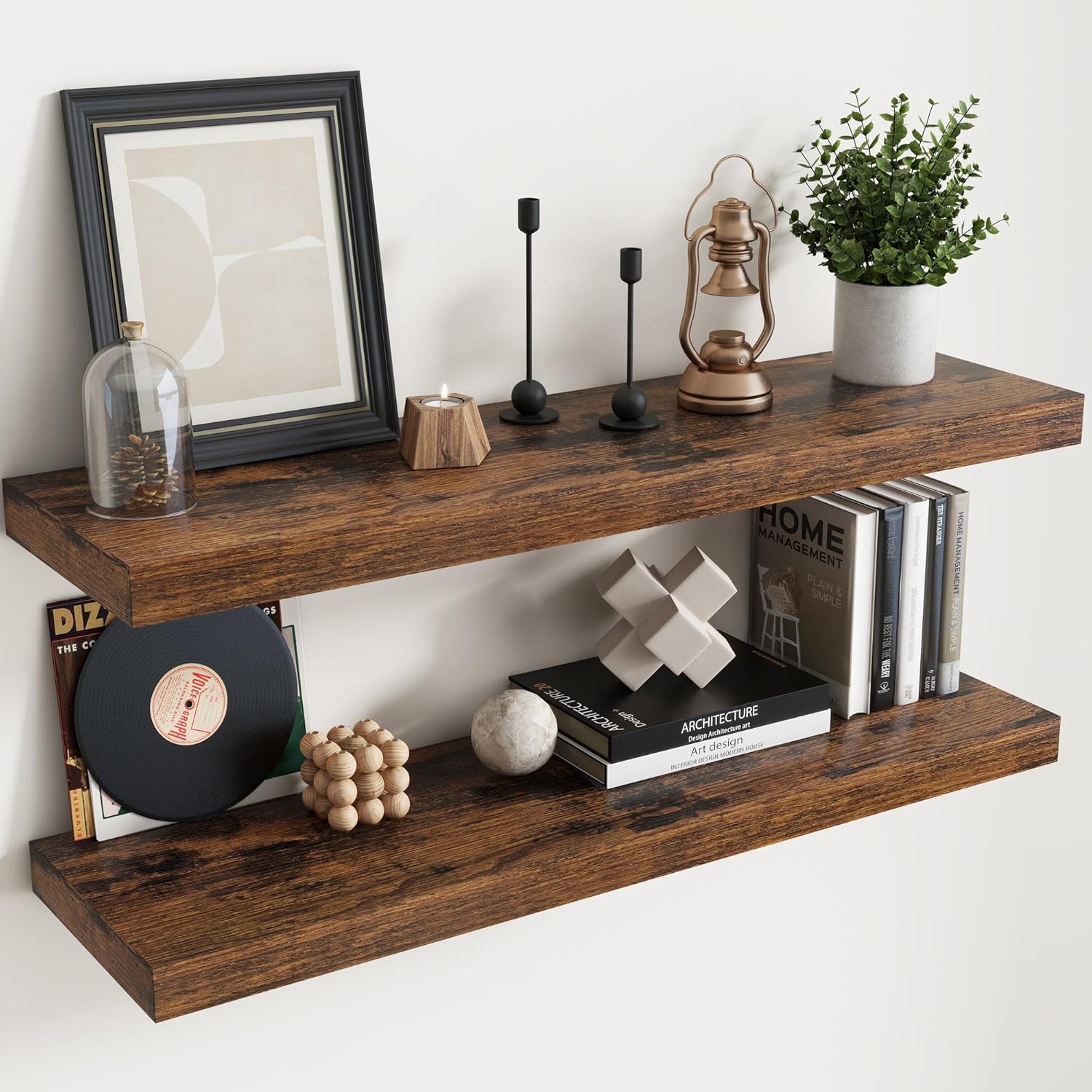 Floating Shelves for Wall with Invisible Brackets for Storage