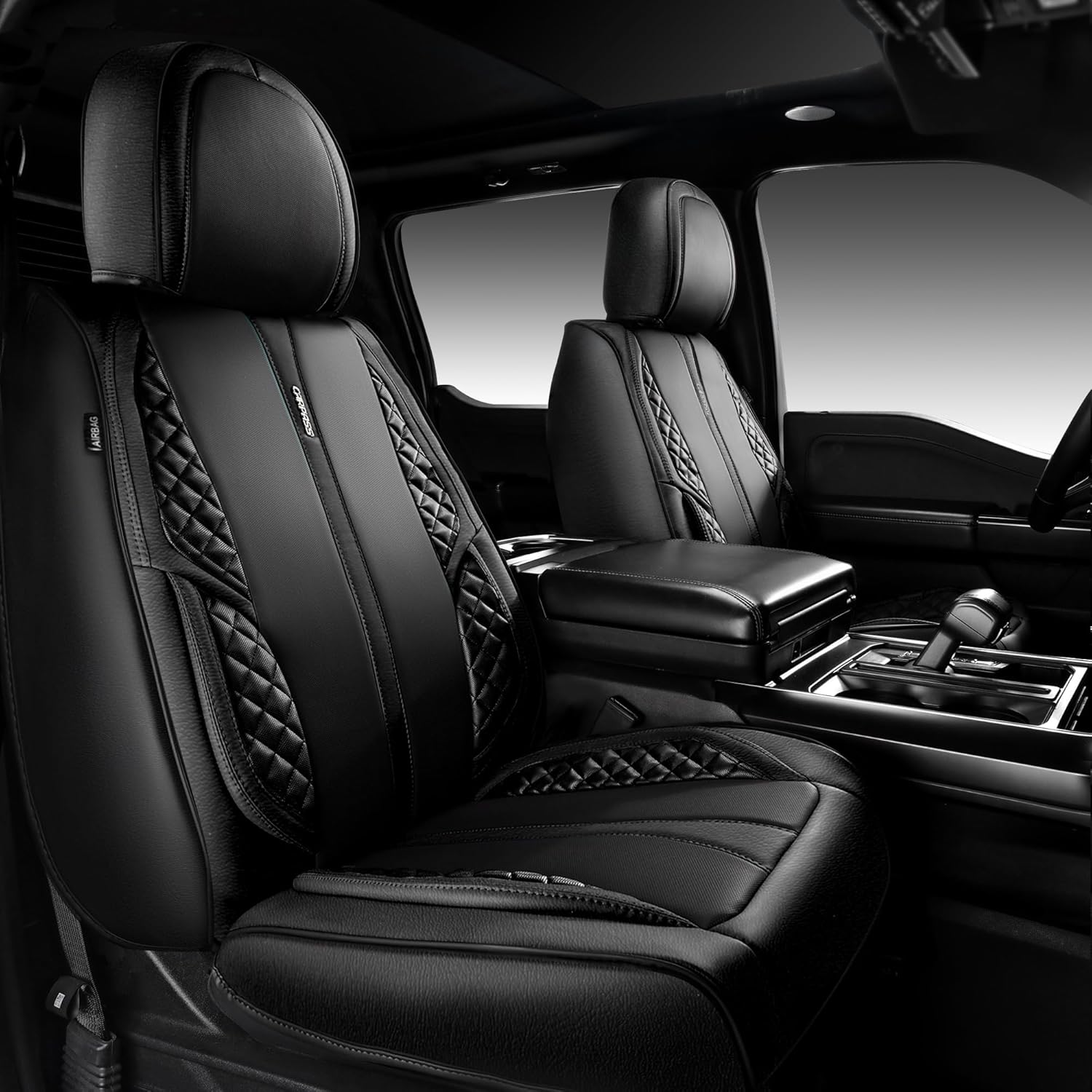 CAR PASS Nappa Leather Car Seat Covers for Luxury Comfort
