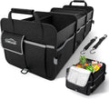 Large Trunk Organizer for Car 95L - Collapsible 4-Compartment Storage