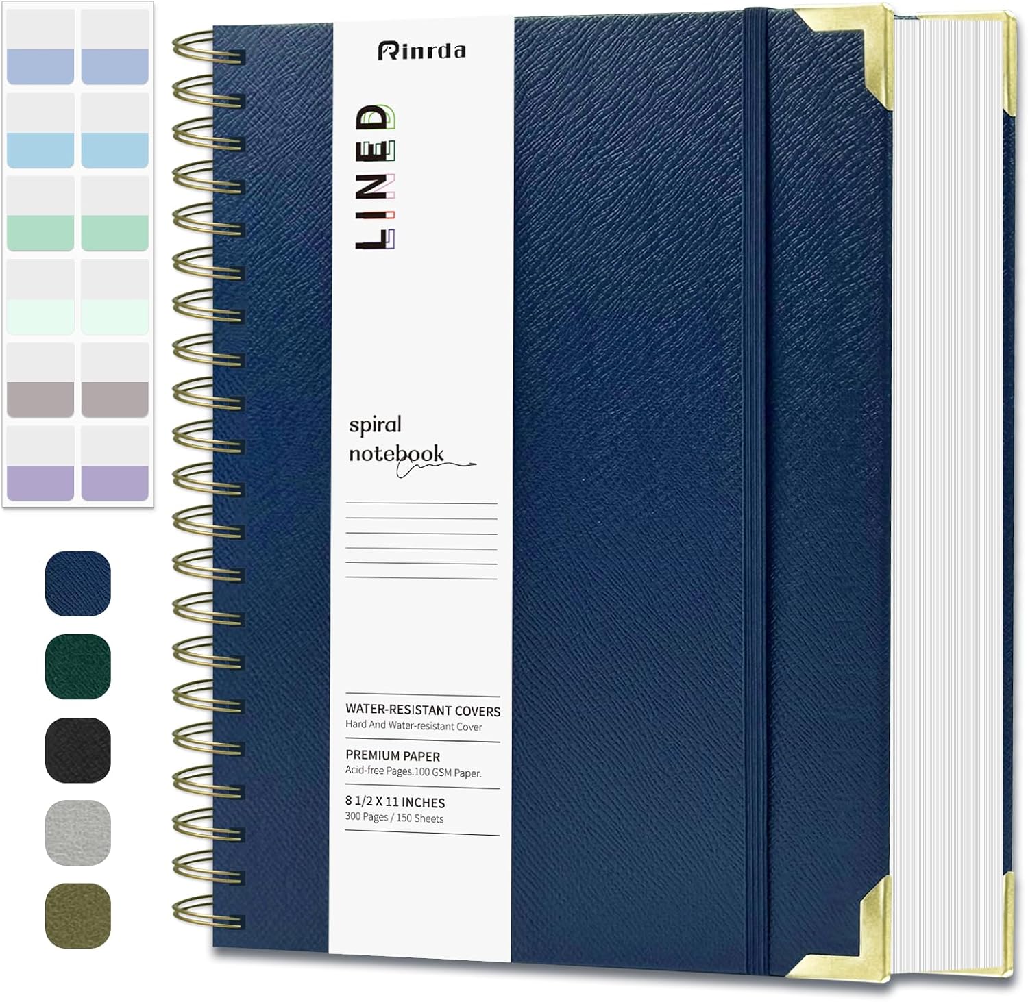 Large 300pg A4 Spiral Journal, Thick Paper, Blue ~ School & Work