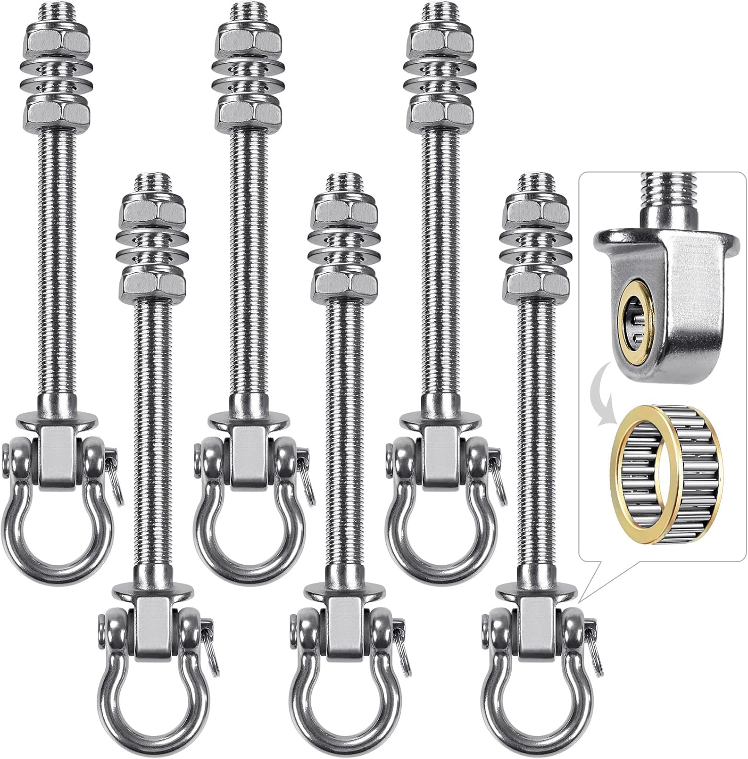 Heavy Duty Swing Hangers with Bearings for Hammocks & Swings