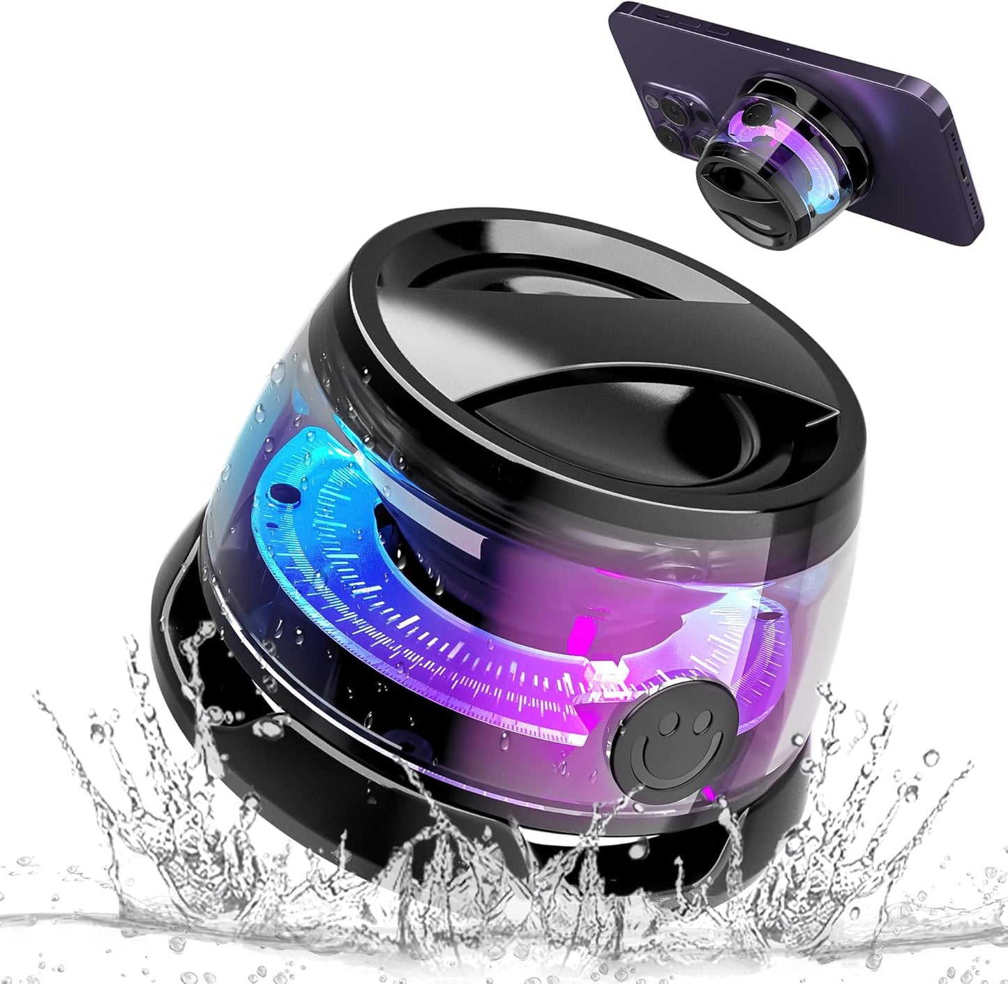 GOLECE Waterproof Bluetooth Shower Speaker with LED Light