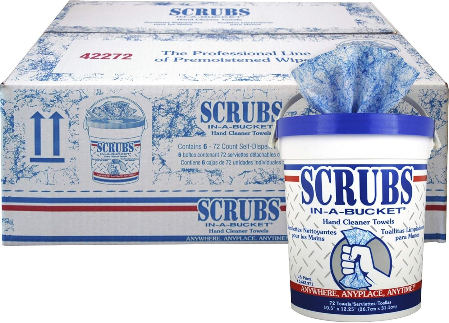 Scrubs in-A-Bucket Hand Cleaner Towels for Quick Cleanups