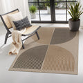 Lahome Modern Rainbow Easy Jute 3x5 Patio Rug - Low Pile Washable