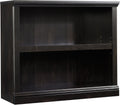 Sauder 2-Shelf Bookcase in Estate Black - Compact, Adjustable Storage