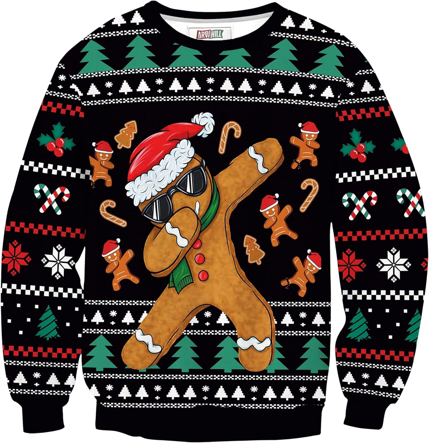 Arvilhill Men's Ugly Christmas Sweatshirt for Holiday Fun