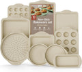 BAKKEN Kitchen Oven Baking Pans Set of 10 - Durable Nonstick Bakeware