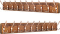 Wooden Wall Coat Rack 38.3 in Pack of 2 - 10 Triple Hooks, Rustic