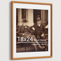 Heimlove 18x24 Picture Frame Natural Teak - Handcrafted Wood Poster