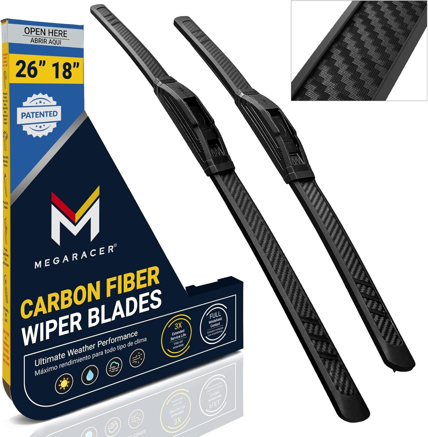 Patented OEM Carbon Fiber Windshield Wipers for Honda Civic