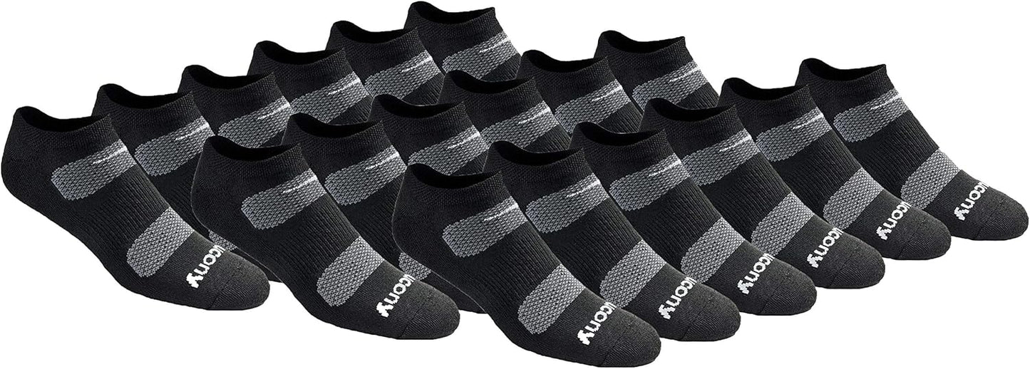 Saucony Men's Rundry Mesh No-Show Socks for Ultimate Comfort