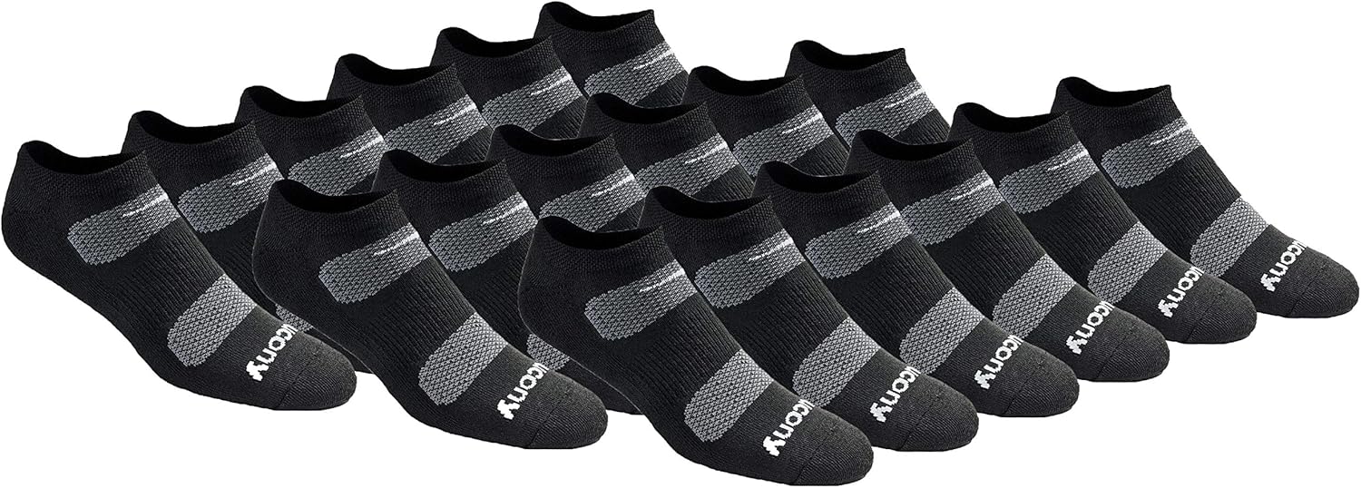 Saucony Men's Rundry Mesh No-Show Socks for Ultimate Comfort