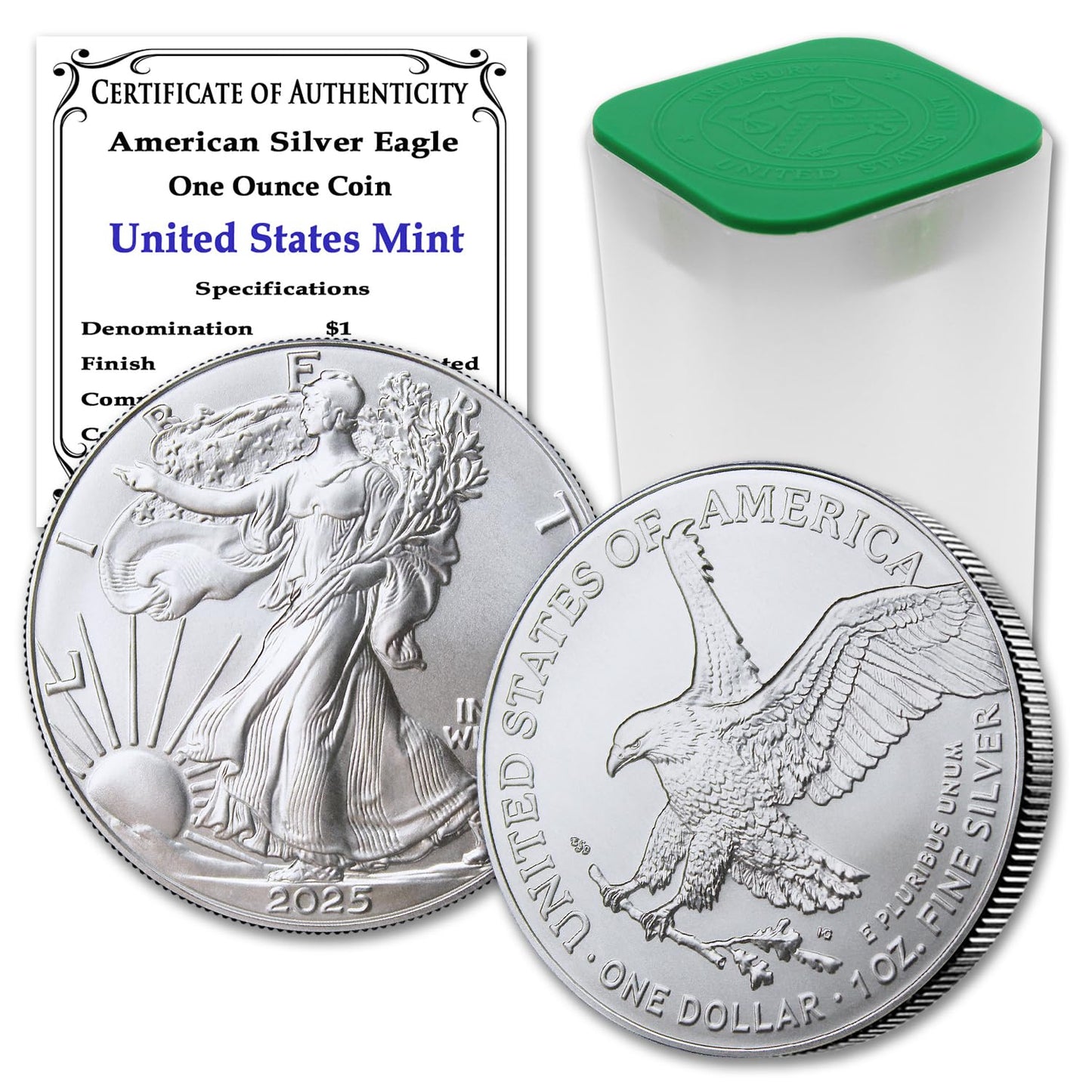 2025 Lot of 20 1 oz American Silver Eagle Coins Brilliant Uncirculated
