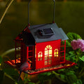 Solar Bird Feeder House for Outdoors Hanging - Large Capacity Solar