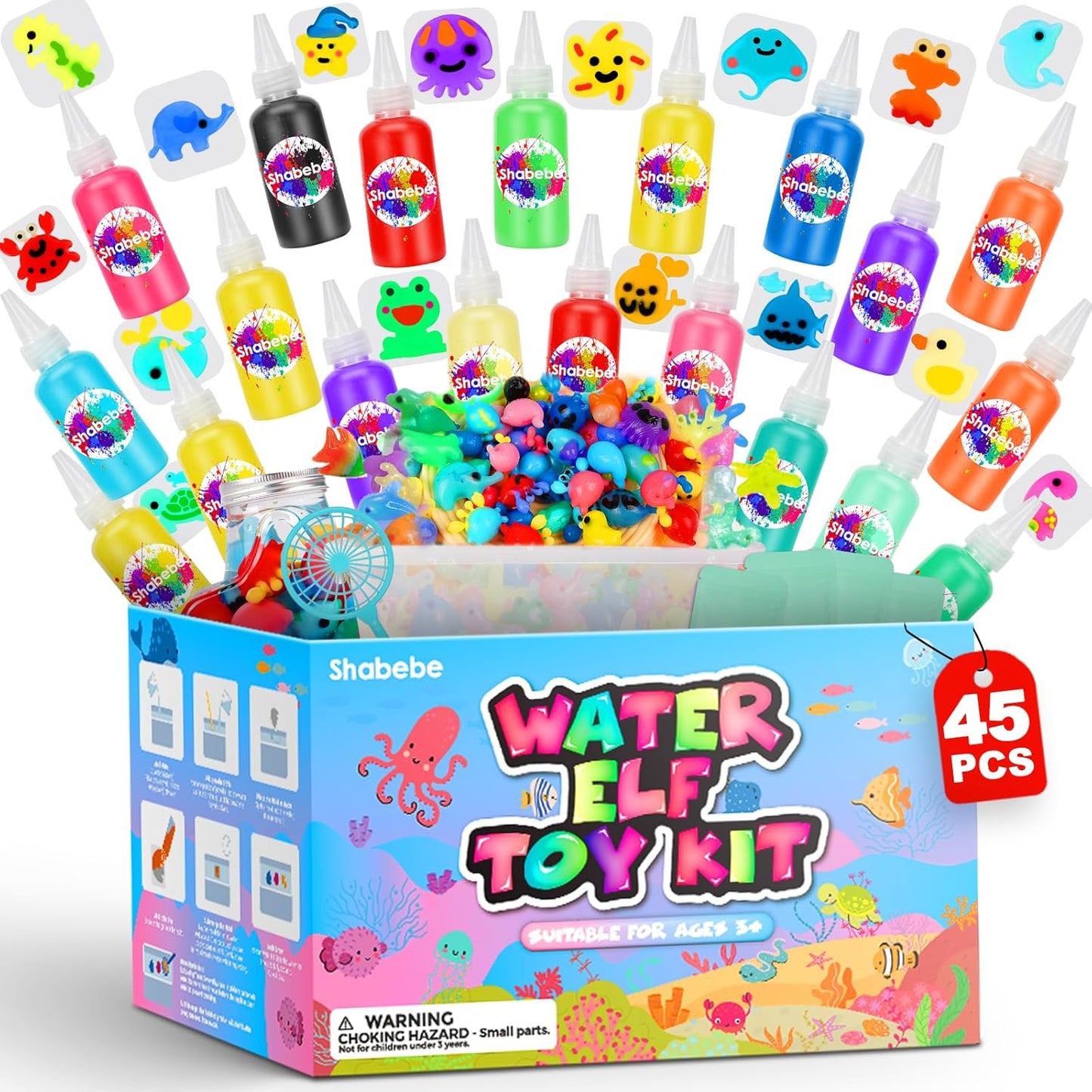 Magic Water Elf Toy Kit with Glow-in-the-Dark Gels for Kids