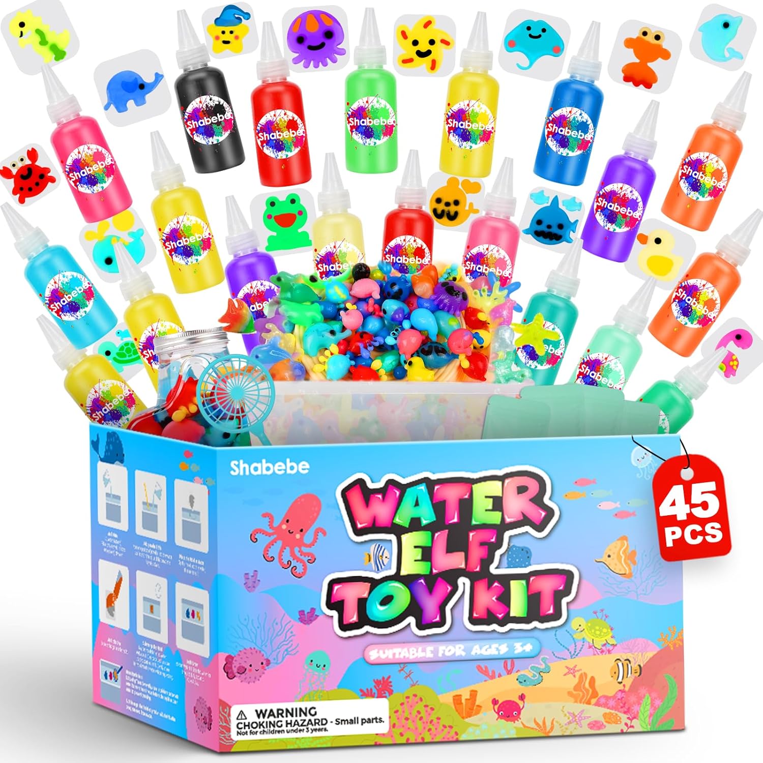 Magic Water Elf Toy Kit with Glow-in-the-Dark Gels for Kids