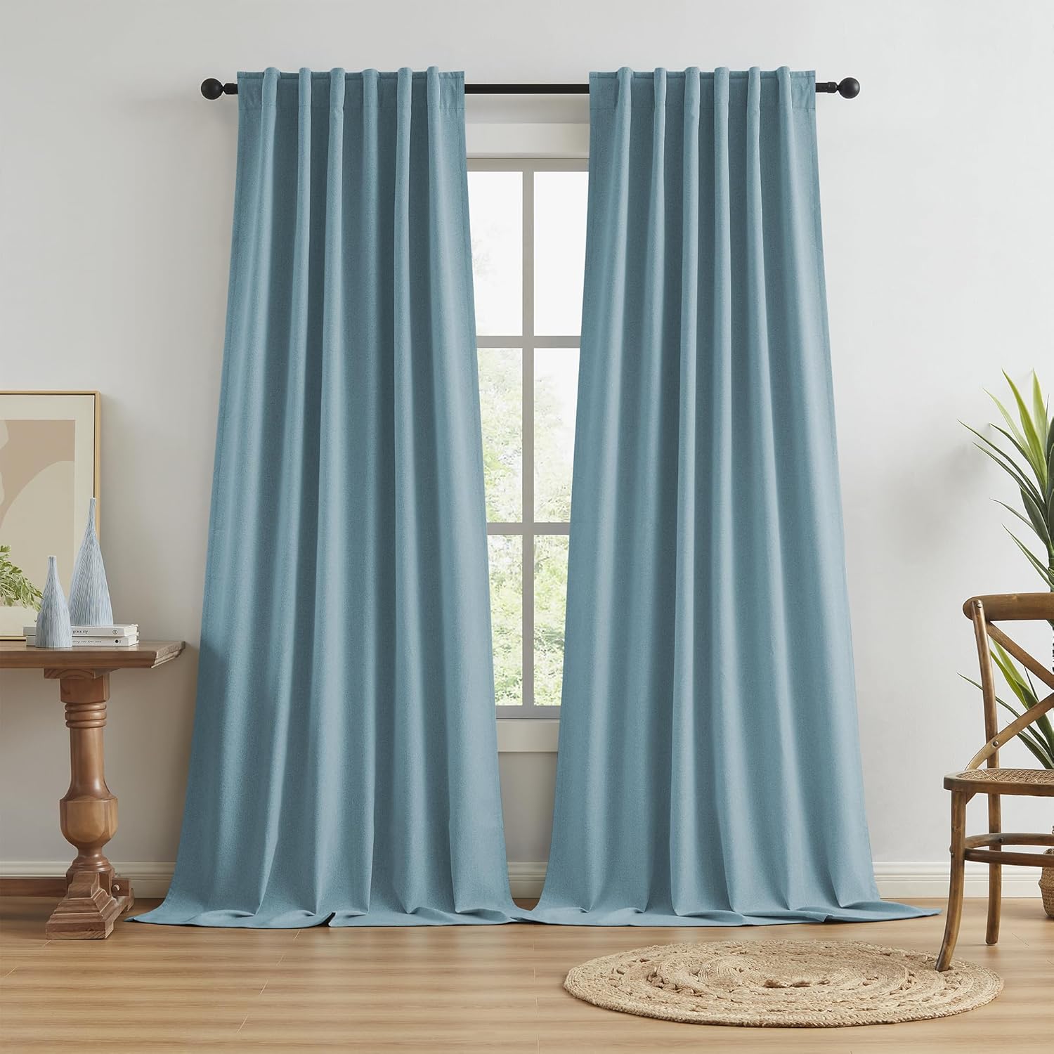 Extra Long 108 Inch Blackout Curtains for Large Windows