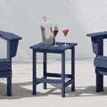 WestinTrends Malibu Square Outdoor Side Table Navy Blue - Compact