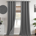 Blackout Curtains 96 in Floor Length Panels - Room Darkening Linen