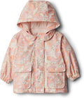 Toddlers and Baby Girls Rain Jacket with Quilted Lining
