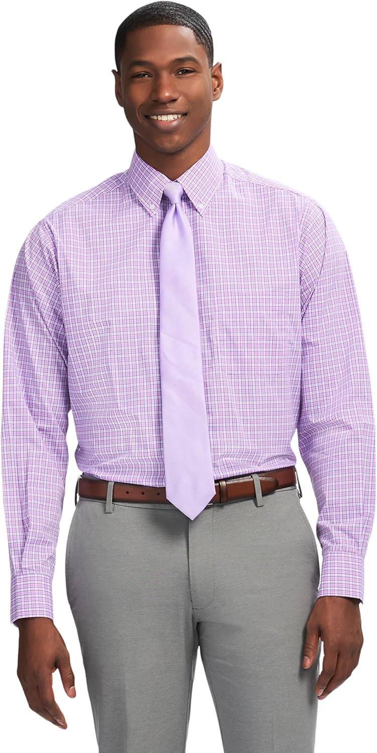 IZOD Men's Dress Shirt Regular Fit Long Sleeve for Any Occasion