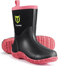 TIDEWE Waterproof Insulated Mid Calf Rubber Boots for Women