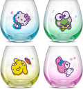 Hello Kitty & Friends Ombre Stemless Glasses Set of 4 - Kawaii