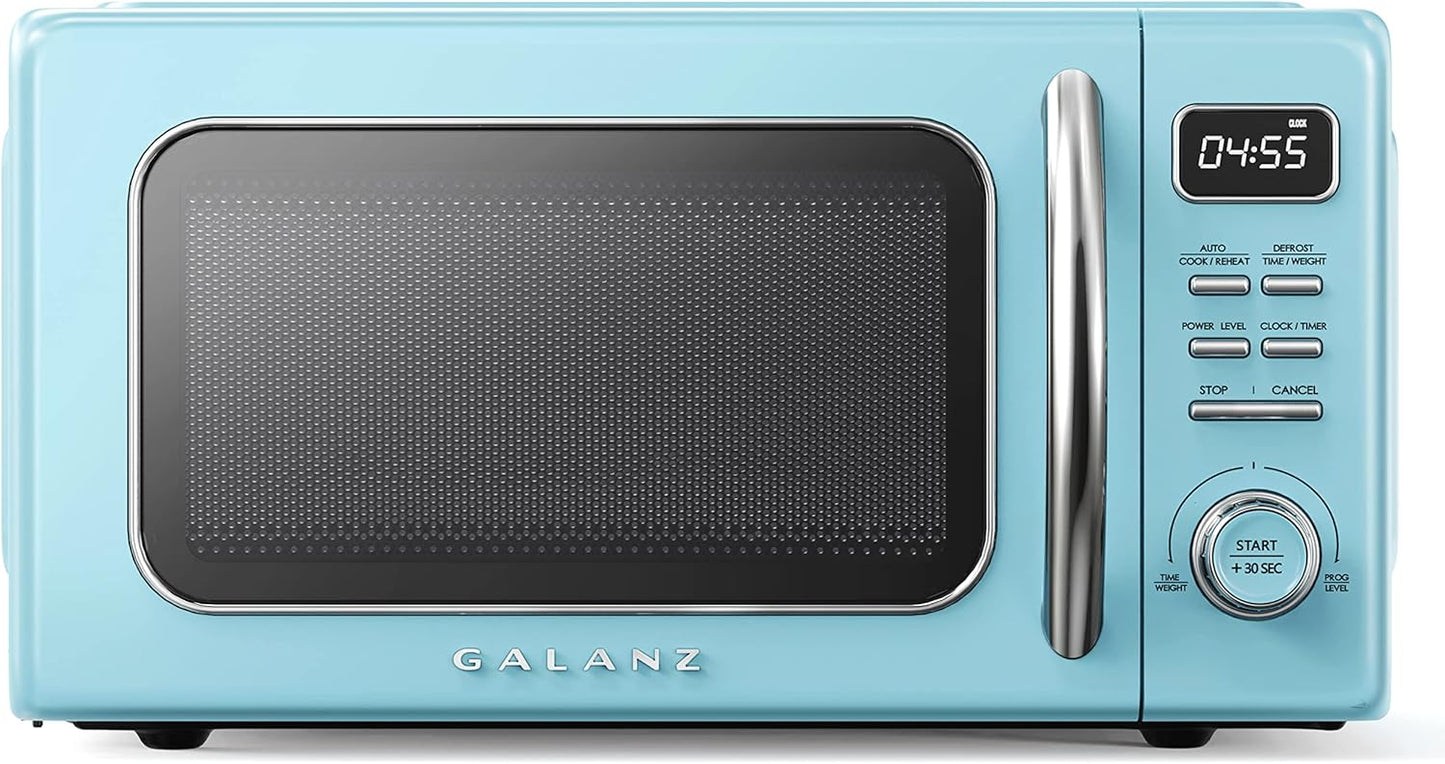 Galanz Retro Countertop Microwave Oven with Auto Cook & Reheat