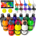 Nicpro 14 Colors Large Washable Paint Kit for Kids - Big Bottles, Less