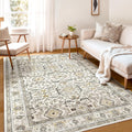 WITSHOCK 5x7 Washable Area Rug: Soft Non-Slip Boho Carpet