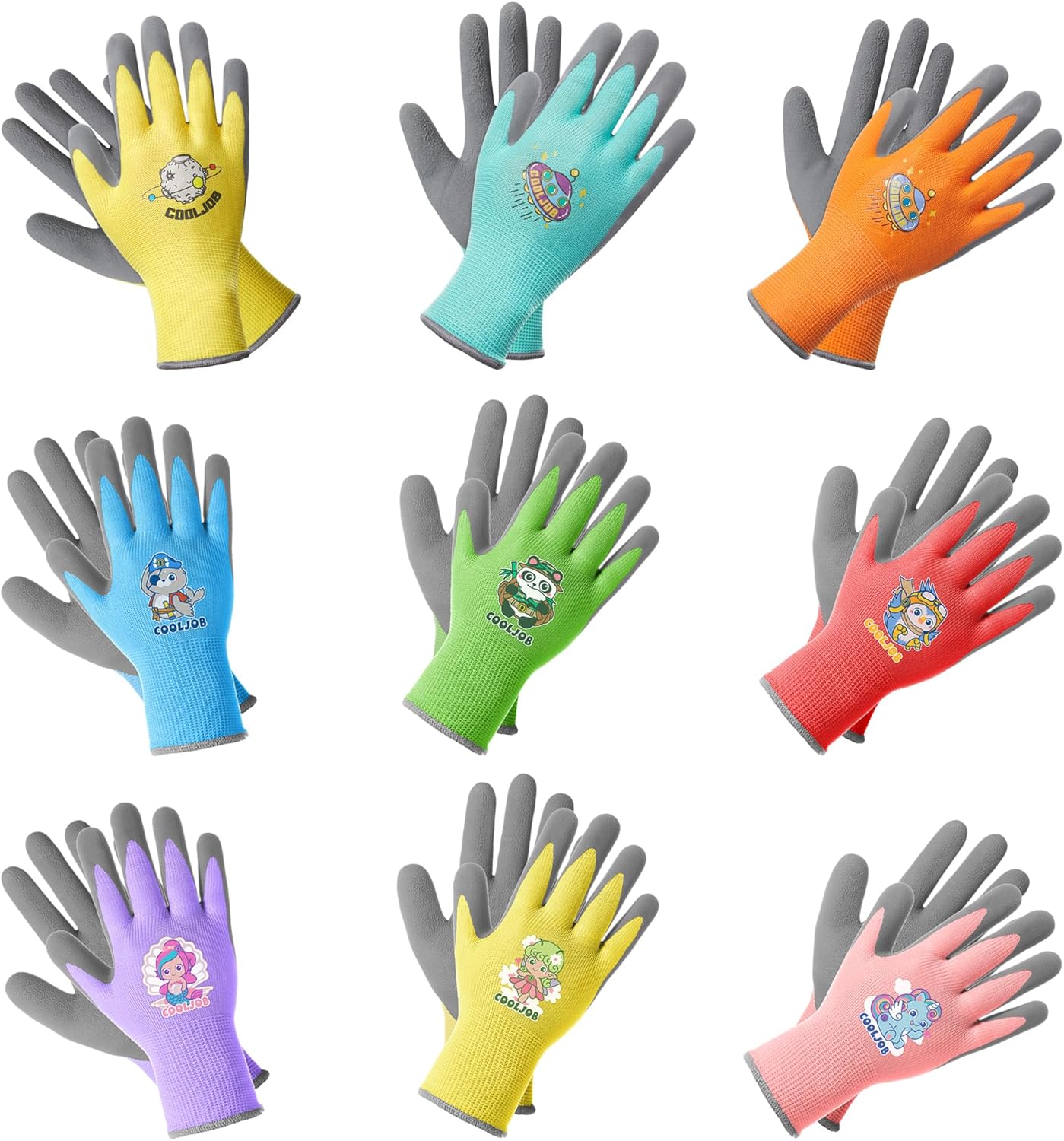 COOLJOB Kids Gardening Gloves for Little Hands Age 3-5 Years