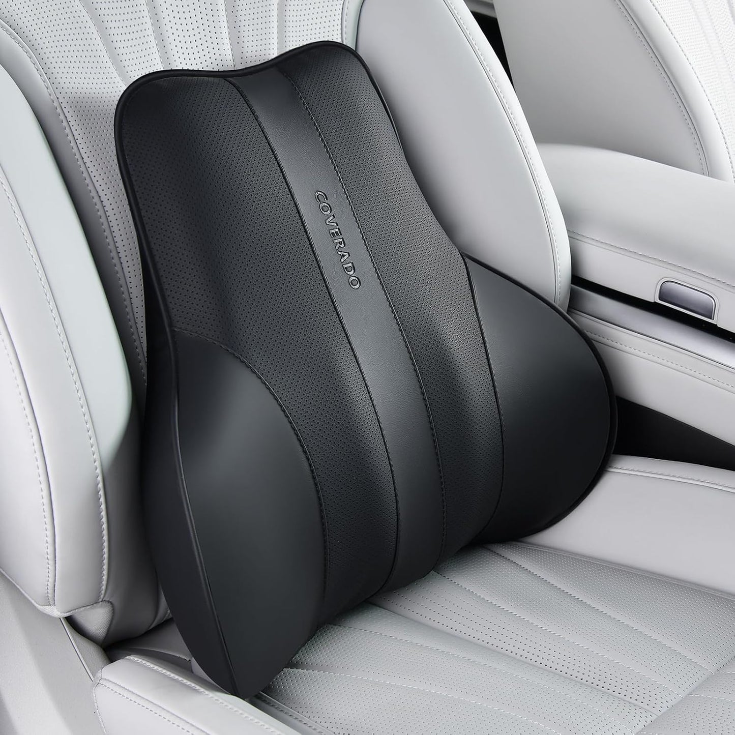 Coverado Lumbar Support Pillow for Car and Office Chair Comfort