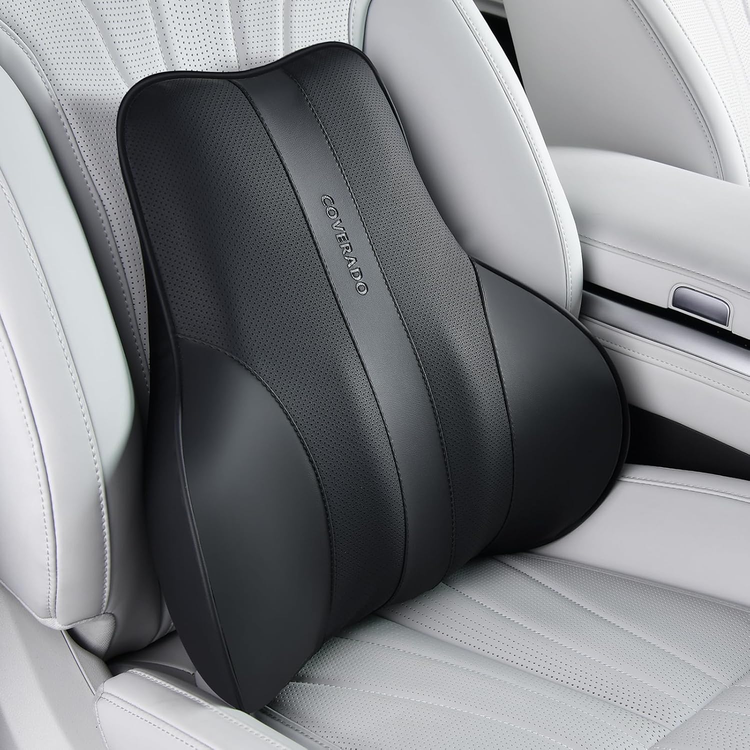 Coverado Lumbar Support Pillow for Car and Office Chair Comfort