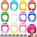 Colorful Short Bob Wigs and Heart Sunglasses Set - Party Pack