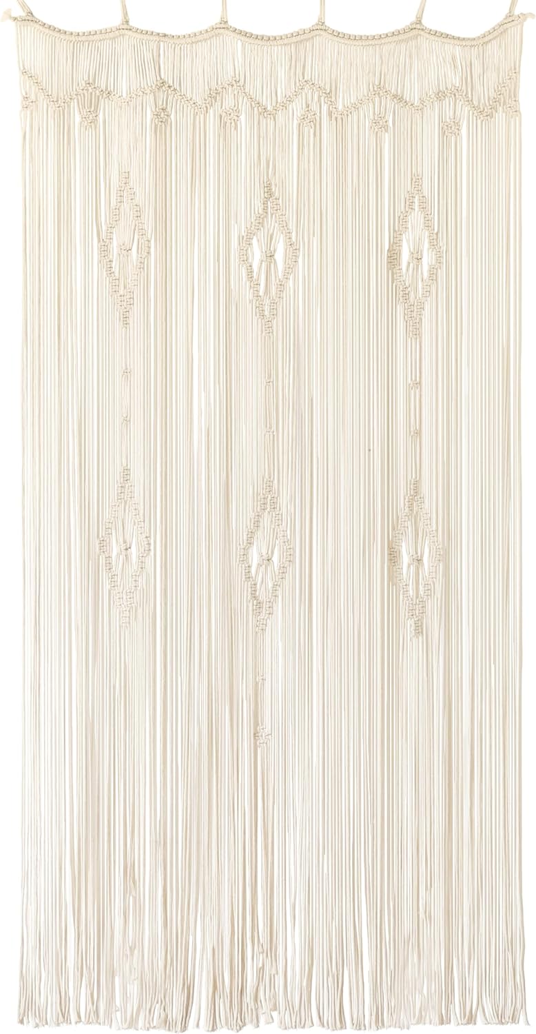 IOWER Boho Macrame Curtain 35''x70'' - Elegant Room Divider
