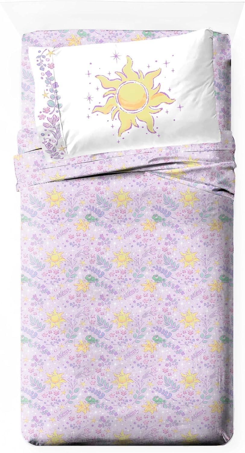 Disney Princess Rapunzel Kids Sheet Set - Ultra-Soft Bedding