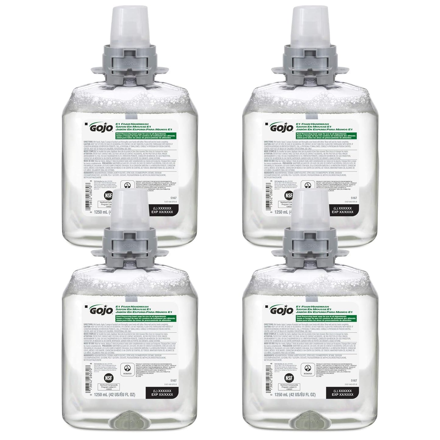 GOJO E1 Foam Handwash Refill for Food Processing Environments