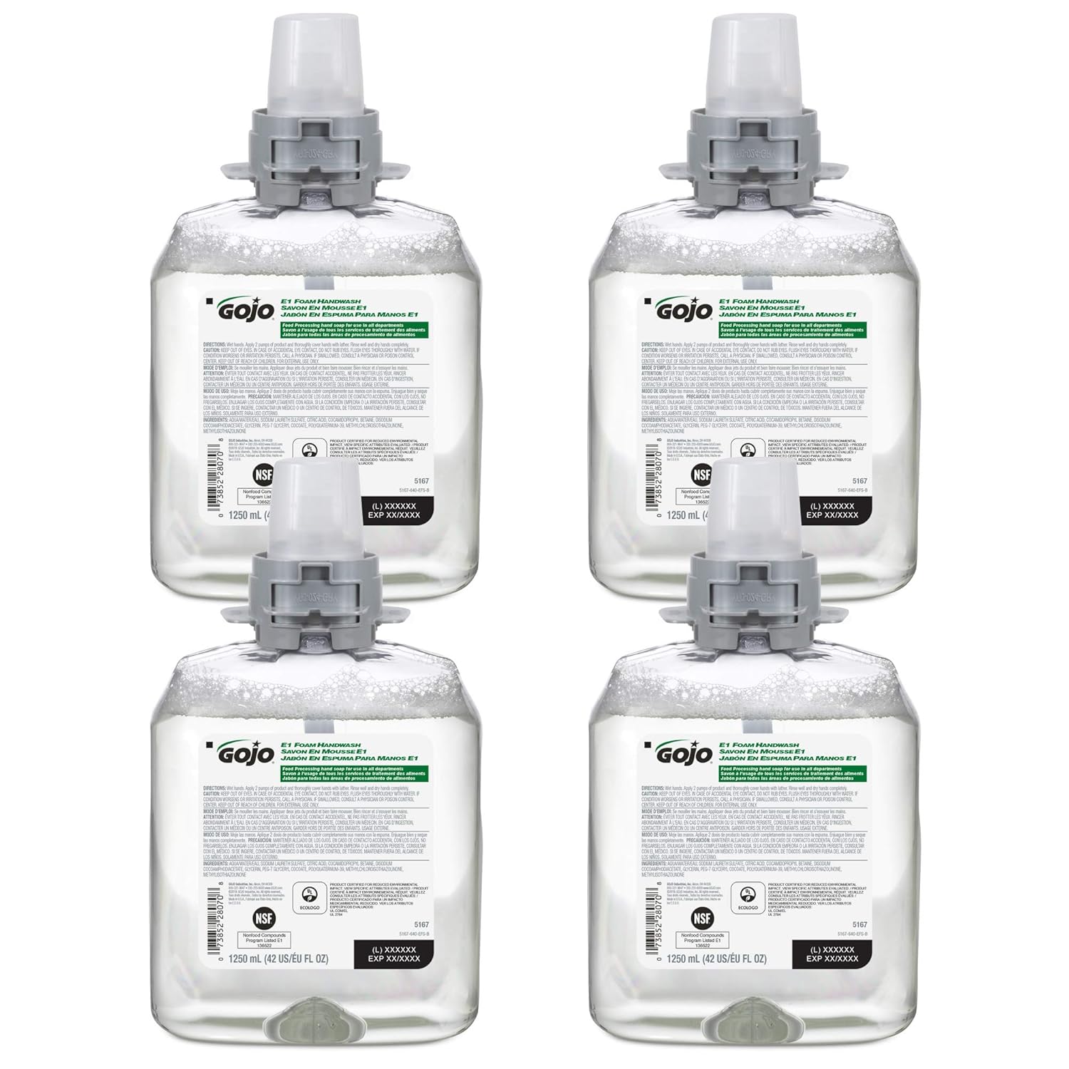 GOJO E1 Foam Handwash Refill for Food Processing Environments