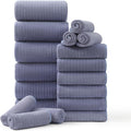 18 Piece Family Bath Towel Set - Soft, Absorbent Violet Towels