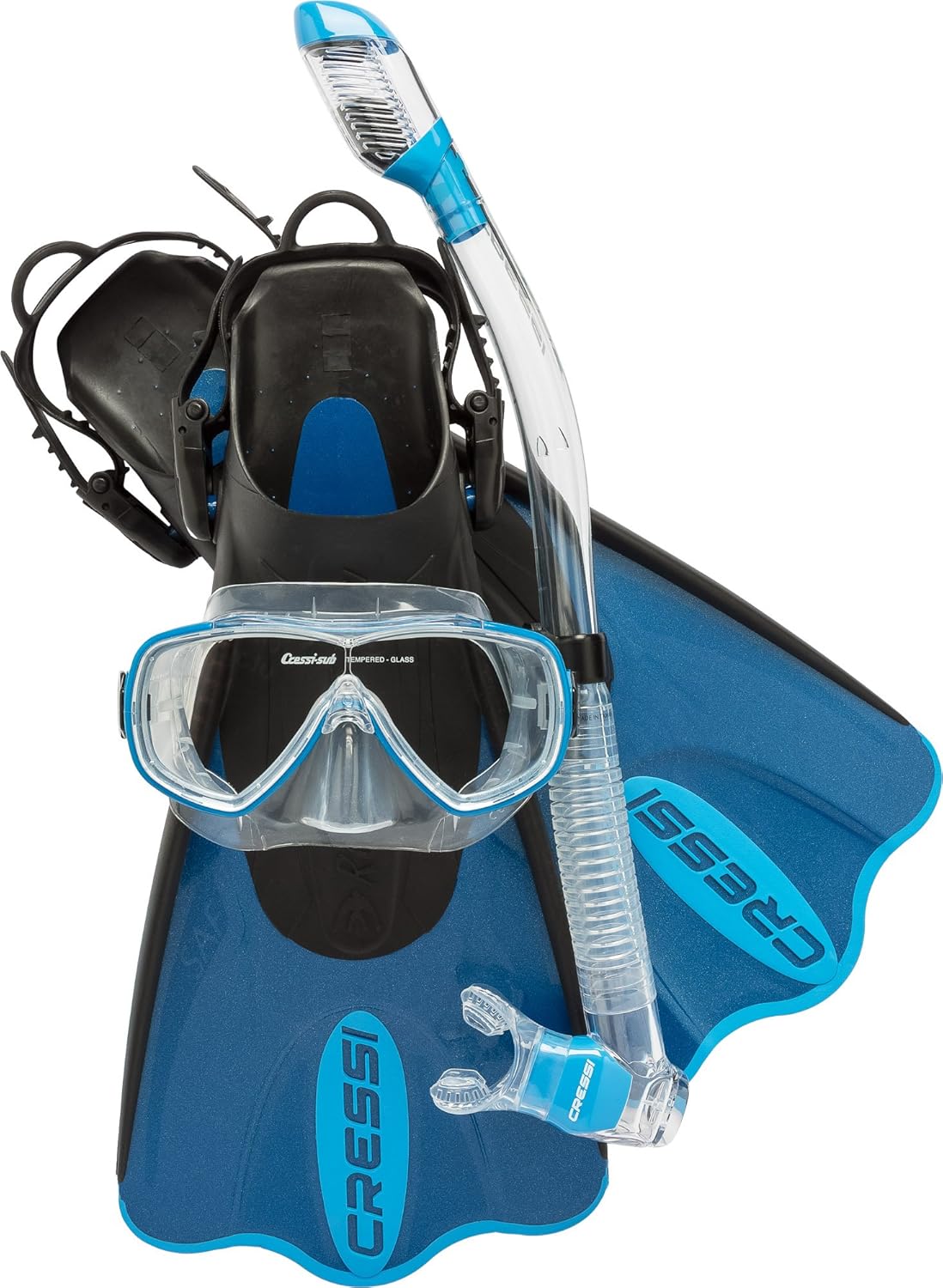 Cressi Light Weight Premium Travel Snorkel Set for All Ages
