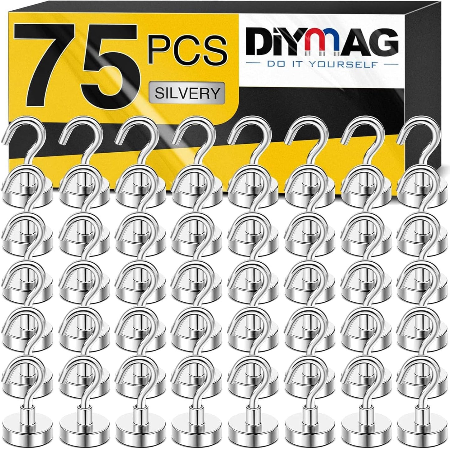 DIYMAG Magnetic Hooks - 30Lbs Heavy Duty S-Hooks for Versatile Use