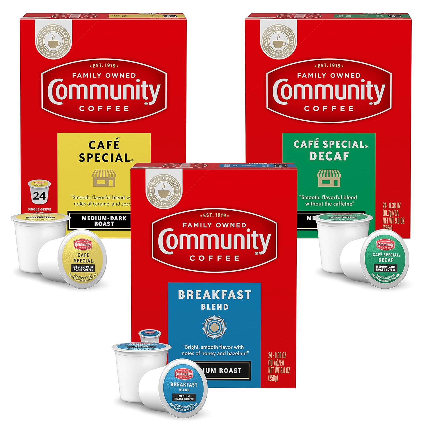 72 Count Decaf Coffee Pods - Medium-Dark Roast
